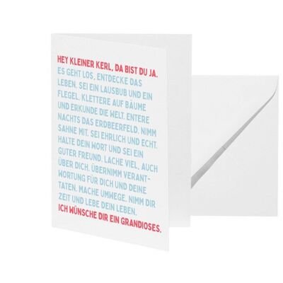 tarjeta de felicitación Hola pequeño