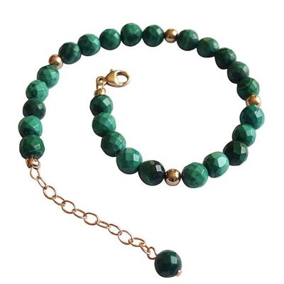 Gemshine - Donna - Bracciale - Placcato oro - Malachite