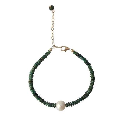 Gemshine - Ladies - Bracelet - Gold Plated - Emerald - Green