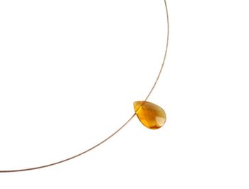 Gemshine - Femme - Citrine - Collier - Pendentif - Jaune 4