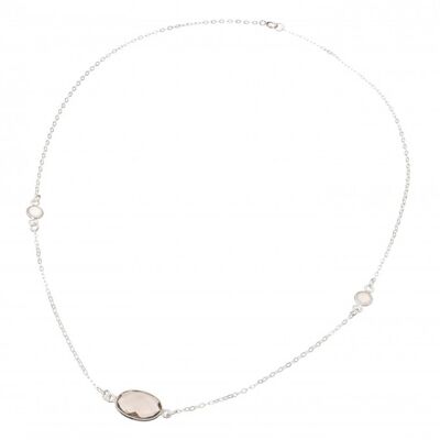 Gemshine - Damas - Collar - Plata 925 - Cuarzo ahumado