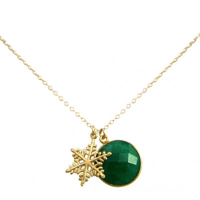 Gemshine - women - necklace - pendant - SNOWFLAKE - 925