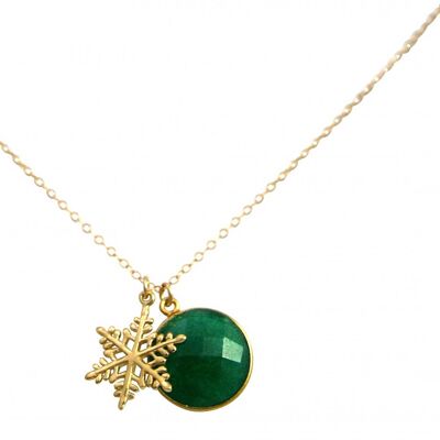 Gemshine - women - necklace - pendant - SNOWFLAKE - 925