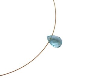 Gemshine - Femme - Collier - Plaqué or - Quartz aigue-marine 4