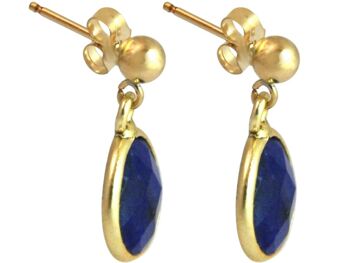 Gemshine - Boucles d'oreilles pour femme - Argent 925 - Plaqué or 1