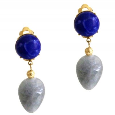 Boucles d'Oreilles Femme Gemshine - Clips d'Oreilles - Plaqué Or