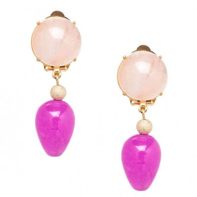 Gemshine - Ladies - Earr. Earclips - Gold Plated