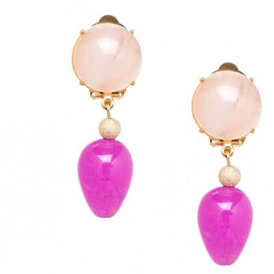 Gemshine - Ladies - Earr. Earclips - Gold Plated