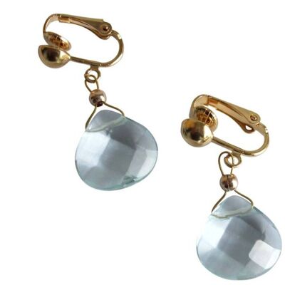 Gemshine Ladies - Earr. - Gold-plated ear clips