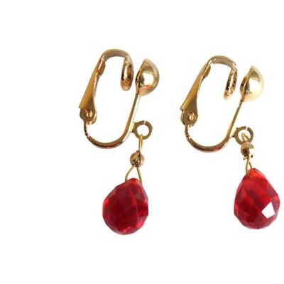 Gemshine - Women - Earrings - Clip Earrings - Gold Plated - Jade