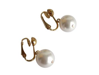 Gemshine - Femme - Boucles d'oreilles - Clips d'oreilles - Plaqué or - Perles 4