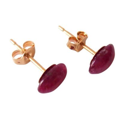 Gemshine - Femme - Boucles d'oreilles - Rubis - Rouge - 6 mm