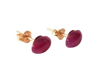 Gemshine - Femme - Boucles d'oreilles - Rubis - Rouge - 6 mm 3