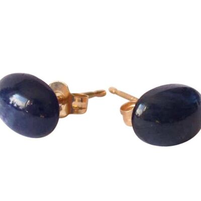 Gemshine - Women - Earrings - Sapphire - Blue - 7 mm