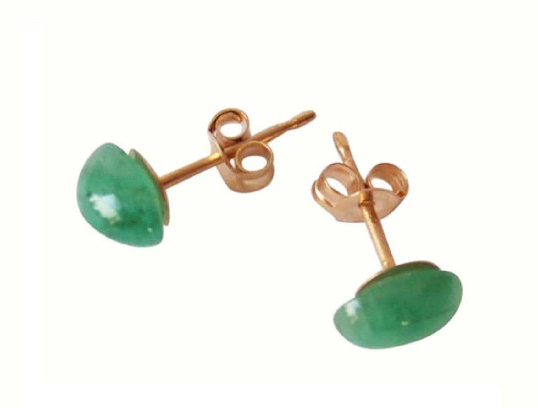 Gemshine - Donna - Orecchini - Smeraldo - Verde - Cabochon