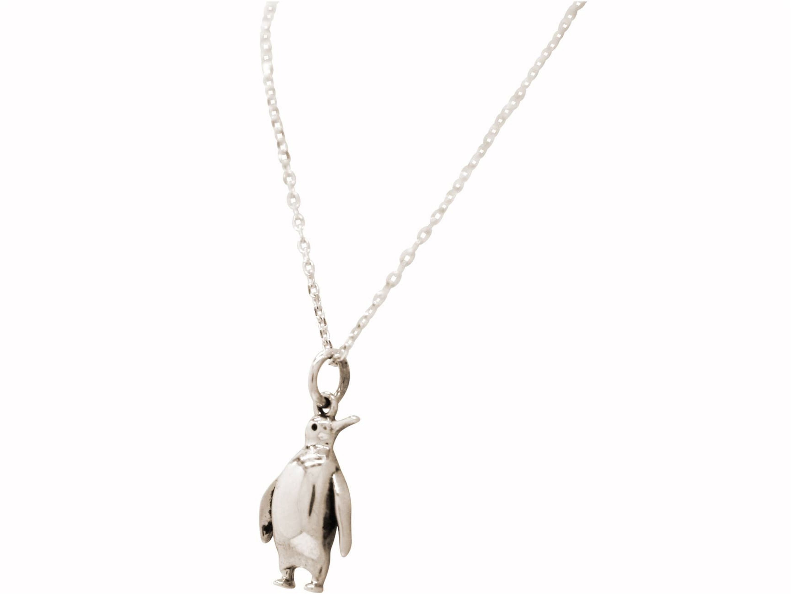 Gemshine necklace Buy pendant penguin 3-D wholesale with silver 925