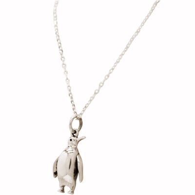Gemshine 3-D penguin necklace with pendant 925 silver