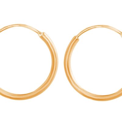 Gemshine 585 Gold 14k Hoop Endless Hoop Earrings