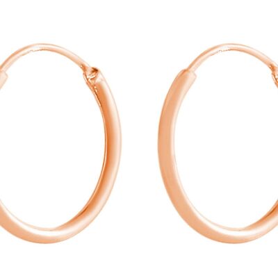 Gemshine 585 rose gold 14k hoop endless hoop earrings