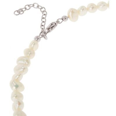 Gemshine 60 cm necklace choker with white cultured pearls