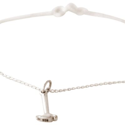 Gemshine 925 silver bracelet with hammer pendant