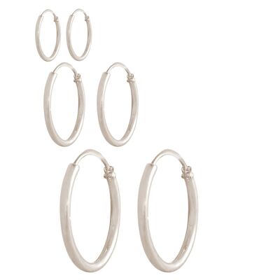 Gemshine 925 silver hoop endless hoop earrings