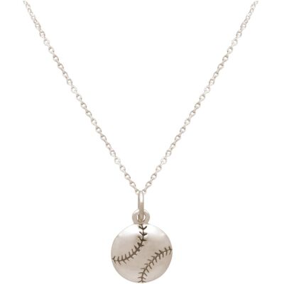 Gemshine 925 collar de plata colgante de béisbol