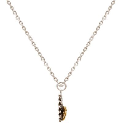 Gemshine 925 collar de plata abeja en colgante de girasol