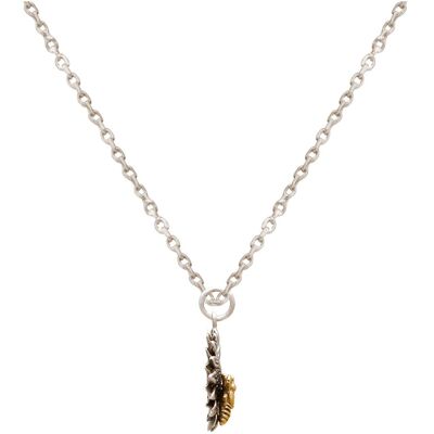 Collier Argent 925 Gemshine Pendentif Abeille sur Tournesol