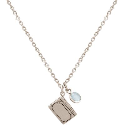 Gemshine 925 Silver - Collier avec livre 3D pour les enseignants