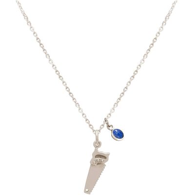 Gemshine - 925 silver necklace with 3-D saw