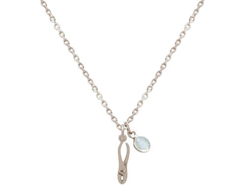 Gemshine 925 Silber Halskette mit 3-D Zange