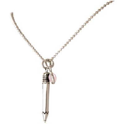 Gemshine 925 Silver Necklace with Pencil Pendant