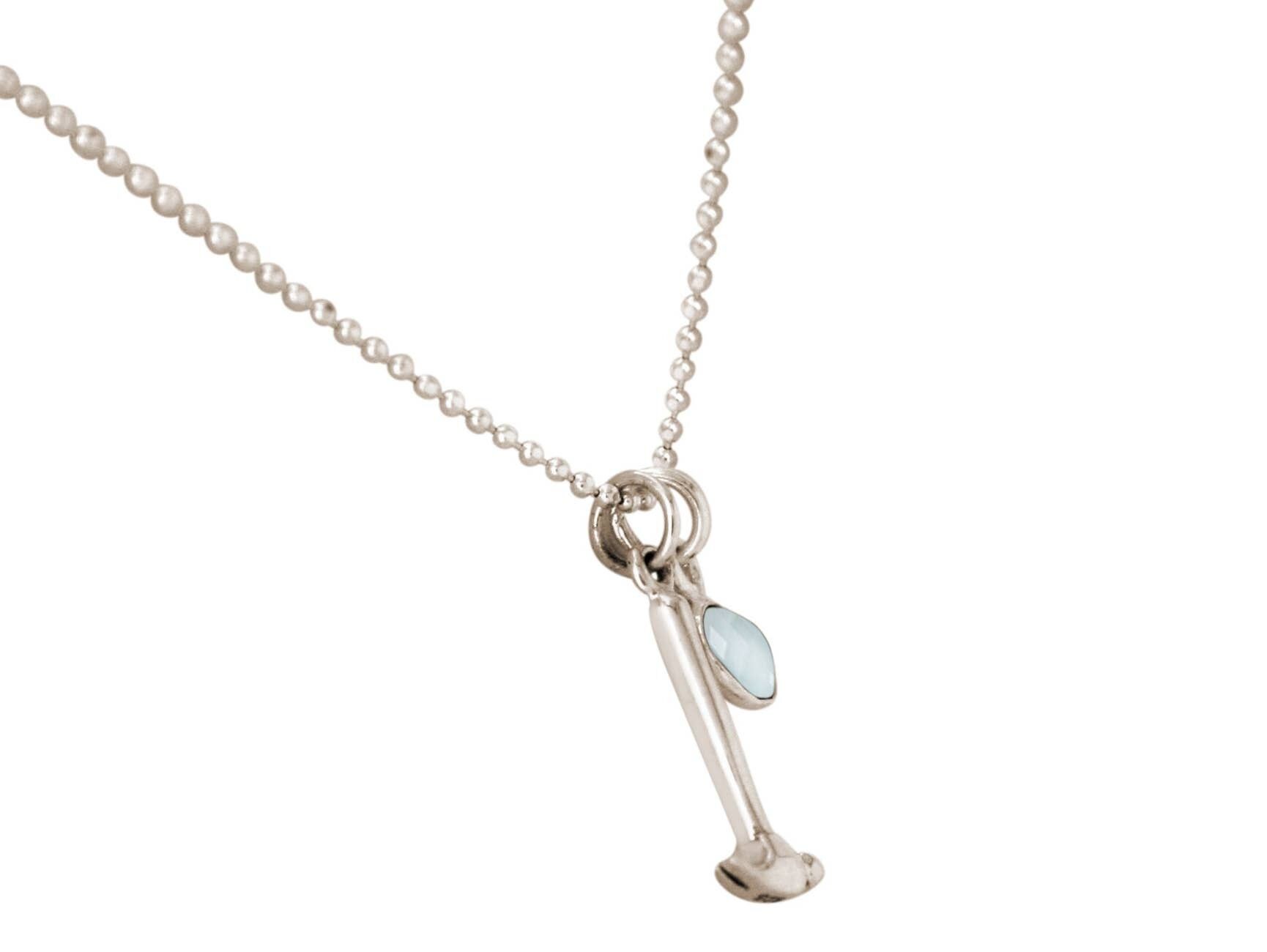 Collier en argent 925 Gemshine avec marteau et calcédoine