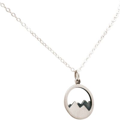 Gemshine Alpine Mountain Climbing - Necklace in 925 Silver