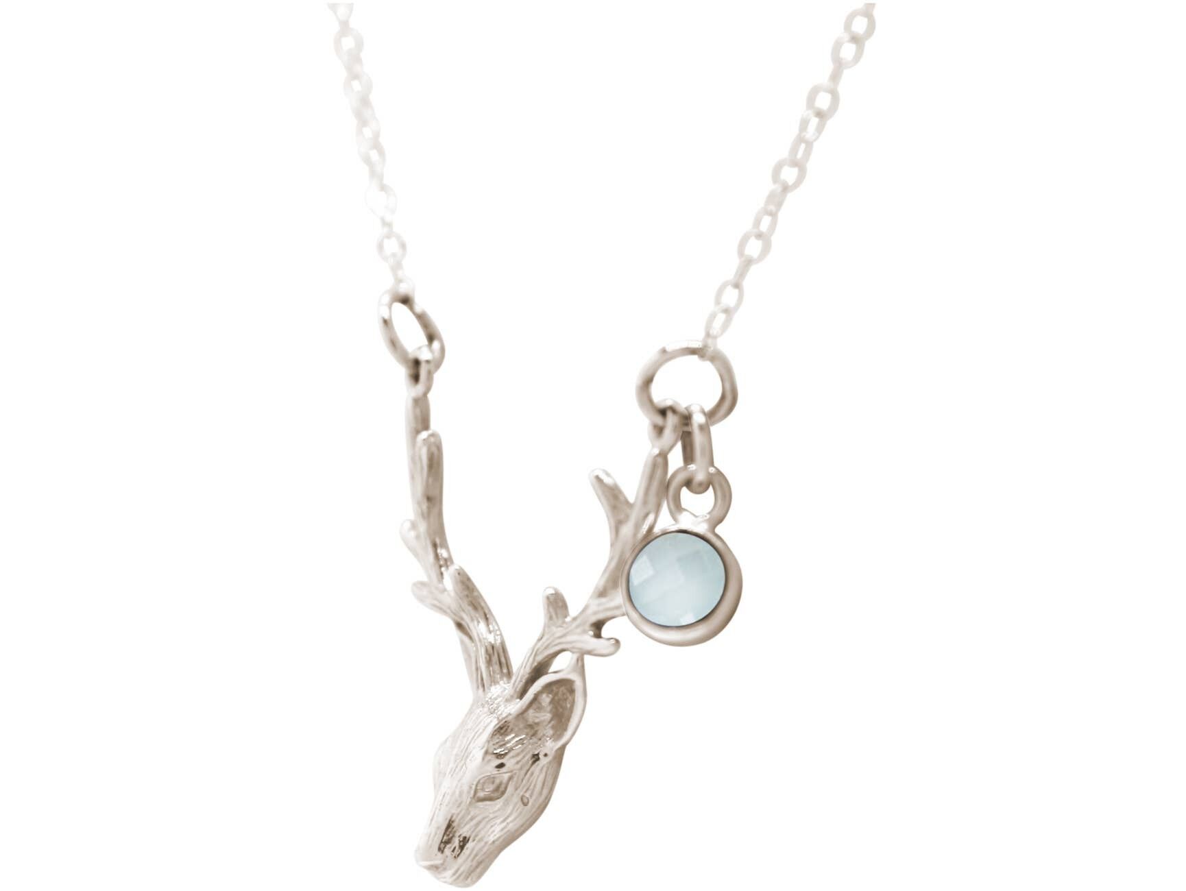 Gemma. Collana con corna di alce di cervo alpino