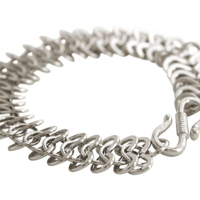 Gemshine bracelet ART DECO Infinity links stainless steel in silver