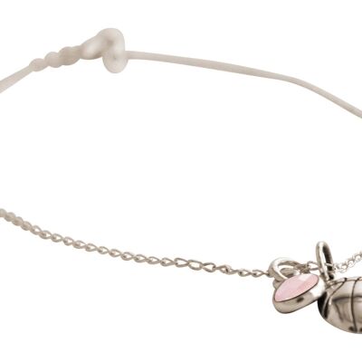 Gemshine Bracelet Basketball and Rose Quartz Charm: Point
