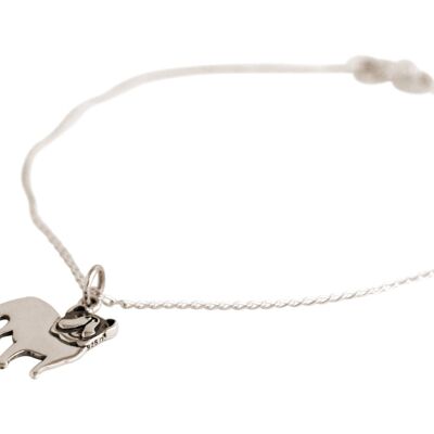 Gemshine bracelet bulldog dog pendant
