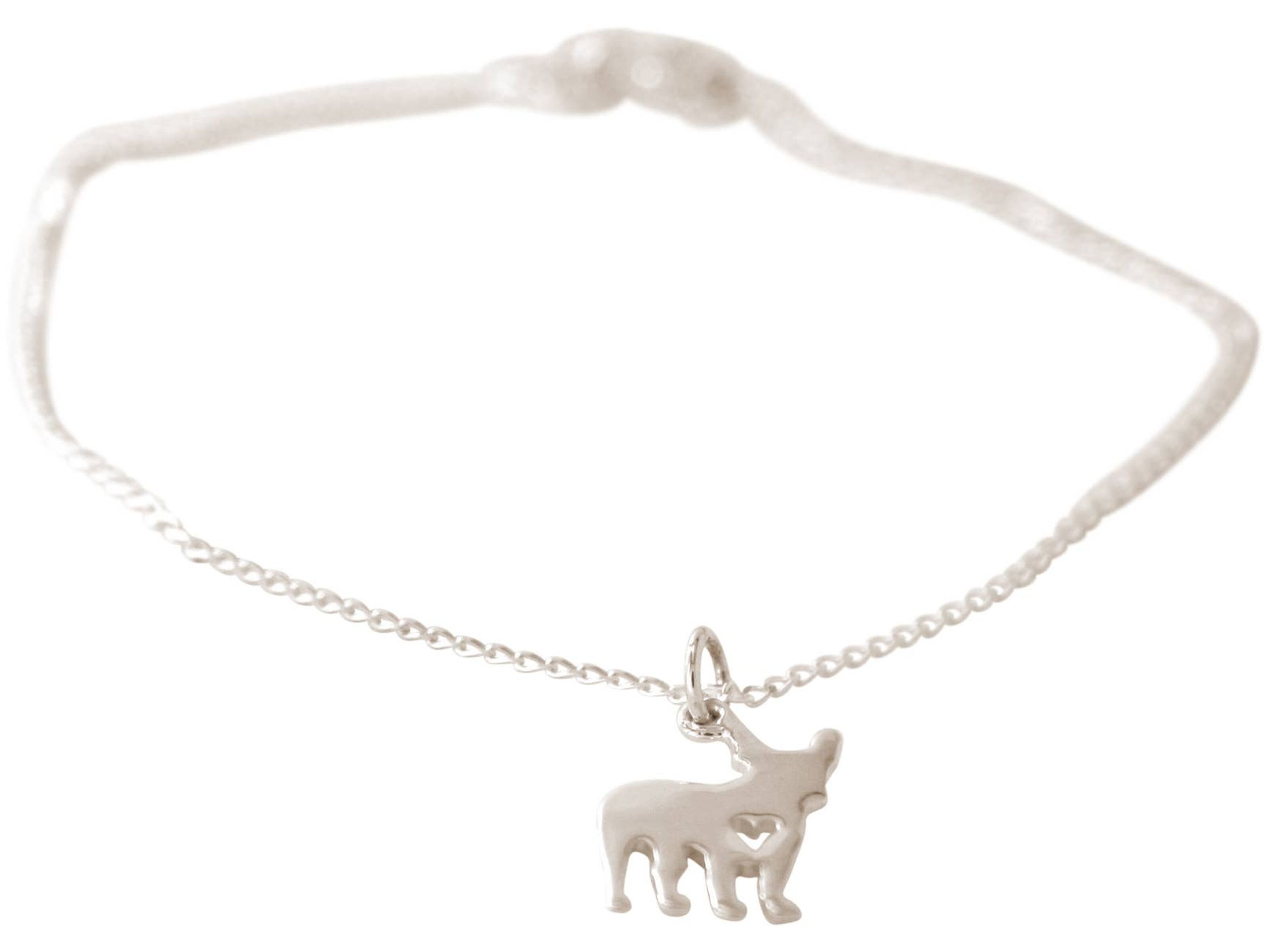 Gemshine Halskette Französische Bulldogge Hund mit Saphir Anhänger in 925  Silber, vergoldet oder rose. Geschenk für Haustier Herrchen, Frauchen –  Made