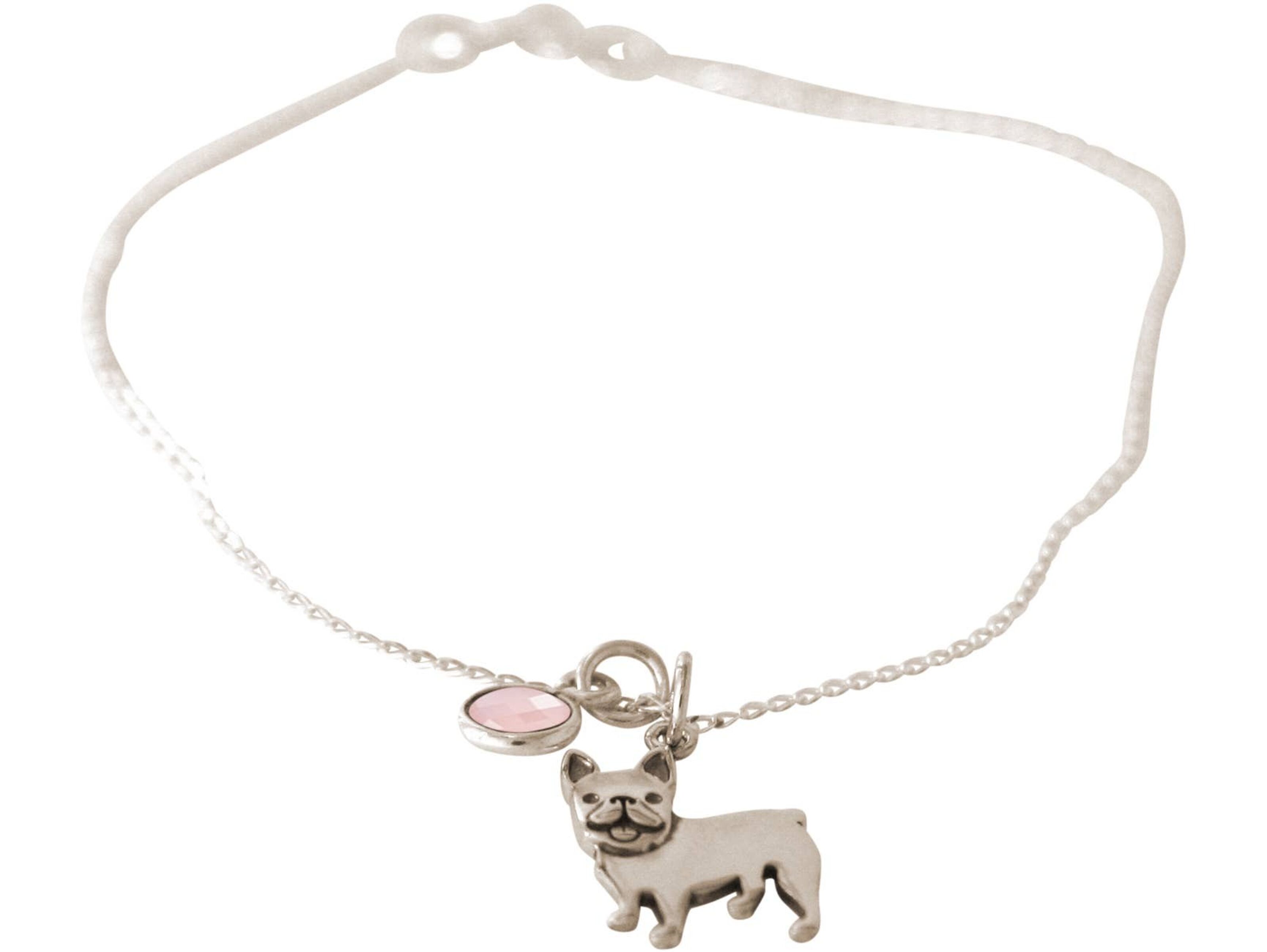 Gemshine Halskette Französische Bulldogge Hund Anhänger. 925