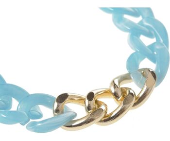 Bracelet Gemshine bleu clair gourmette 1