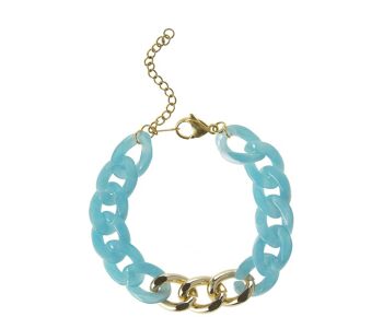 Bracelet Gemshine bleu clair gourmette 3