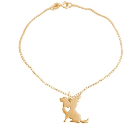Gemshine bracelet dog with wing pendant