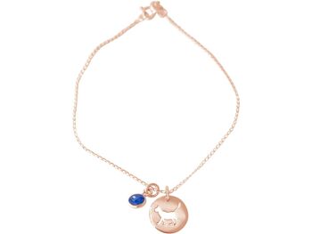 Gemshine - bracelet pendentif CAT avec saphir bleu 4