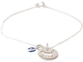 Gemshine - bracelet pendentif CAT avec saphir bleu 1