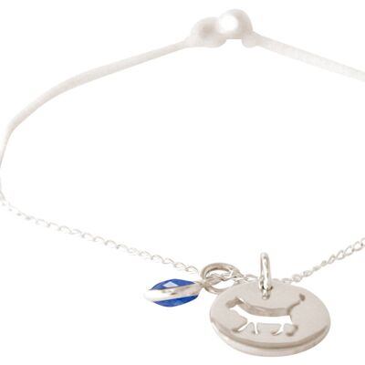 Gemshine - bracelet CAT pendant with blue sapphire