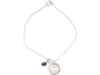 Gemshine - bracelet pendentif CAT avec saphir bleu 2