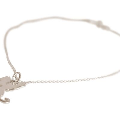 Gemshine bracelet cat with wings pendant