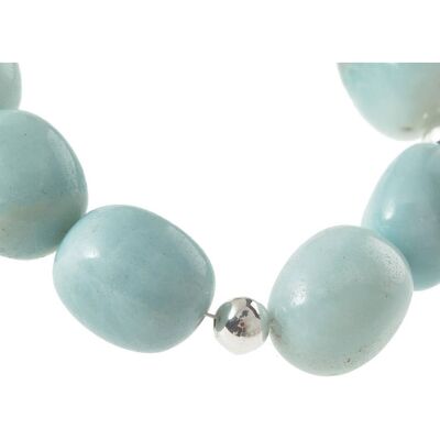 Gemshine bracelet with blue aquamarine gemstones